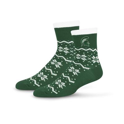 Michigan State Snowflake Lane Socks