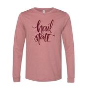  Mississippi State Hail State Script Long Sleeve Bella Tee