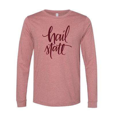 Mississippi State Hail State Script Long Sleeve Bella Tee