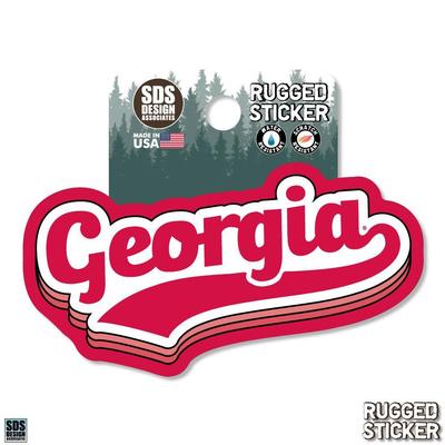 Georgia 3.25 Inch Retro Stacked Rugged Sticker Decal