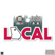  Georgia 3.25 Inch Local Rugged Sticker Decal