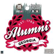  Georgia 3.25 Inch Alumni Leaves Rugged Sticker Decal