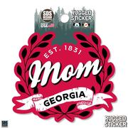  Georgia 3.25 Inch Mom Leaves Rugged Sticker Decal