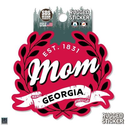 Georgia 3.25 Inch Mom Leaves Rugged Sticker Decal