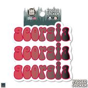  Georgia 3.25 Inch Retro Fade Rugged Sticker Decal