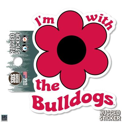 Georgia 3.25 Inch I'm with Flower Rugged Sticker Decal