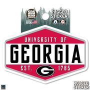  Georgia 3.25 Inch Hexagon Badge Rugged Sticker Decal