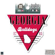  Georgia 3.25 Inch Retro Triangle Rugged Sticker Decal