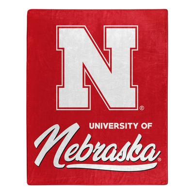 Nebraska Northwest Signature Raschel Throw Blanket