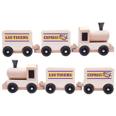 LSU Kids Wooden Toy Train