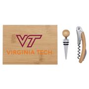  Virginia Tech Bamboo Boxed Wine Set