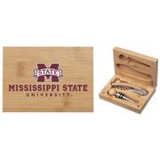  Mississippi State Bamboo Boxed Wine Set