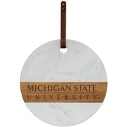  Michigan State Marble And Acacia Wood Charcuterie Board