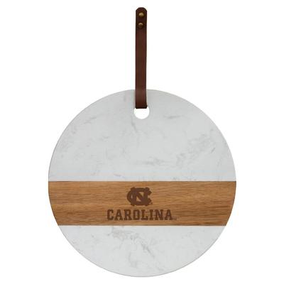 UNC Marble and Acacia Wood Charcuterie Board