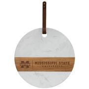  Mississippi State Marble And Acacia Wood Charcuterie Board