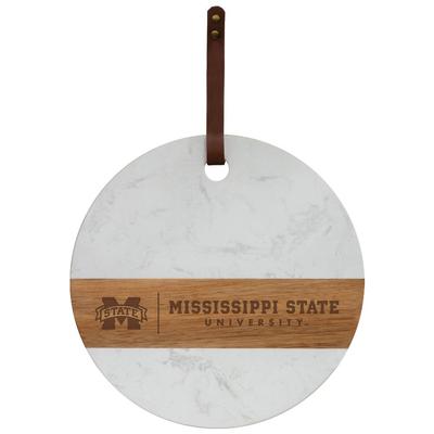 Mississippi State Marble and Acacia Wood Charcuterie Board