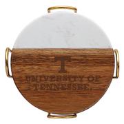  Tennessee Marble And Acacia Wood Coaster Set