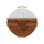  West Virginia Marble And Acacia Wood Coaster Set