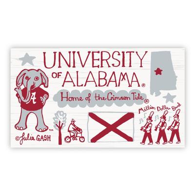 Alabama Julia Gash Recycled Wood Fridge Magnet