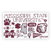  Mississippi State Julia Gash Recycled Wood Fridge Magnet