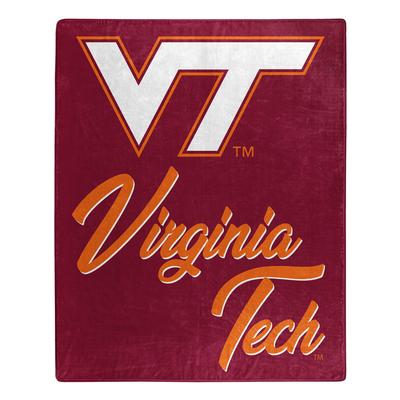 Virginia Tech Northwest Signature Raschel Throw Blanket