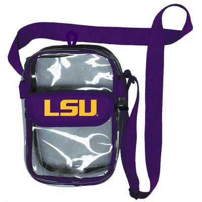 LSU Waterproof Crossbody Clear Bag