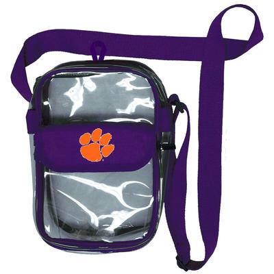 Clemson Waterproof Crossbody Clear Bag