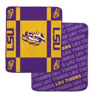  Louisiana State Pegasus Reverse Plush Blanket