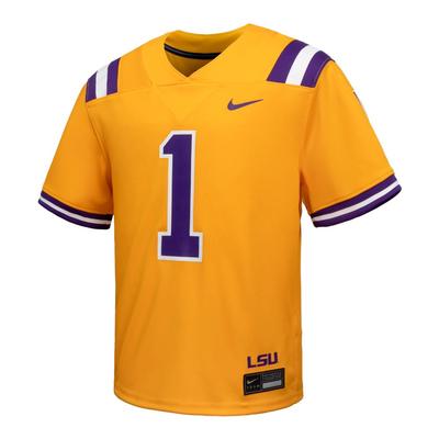 LSU Tigers Nike #1 KIDS Alternate Football Game Jersey