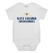  West Virginia Garb Infant Otis Little Hearts Onesie