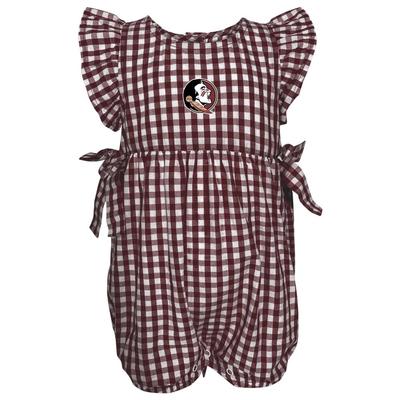 Florida State Garb Infant Constance Gingham Bubble Onesie