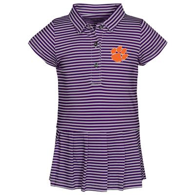 Clemson Garb Infant Beatrice Polo Dress Onesie