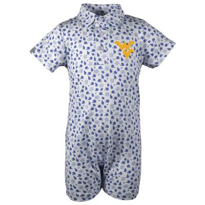 West Virginia Garb Infant Earnest Polo Romper