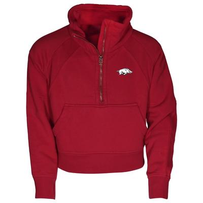 Arkansas Garb YOUTH Dawn 1/2 Zip Cropped Fleece Pullover