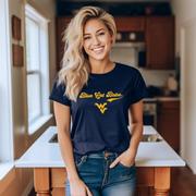  West Virginia Wonderfully Wild Blue Lot Babe Tee