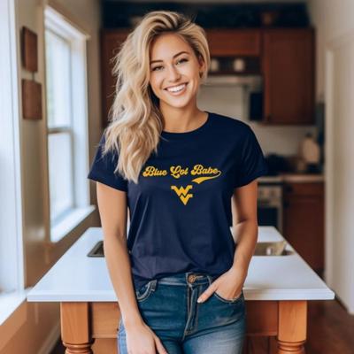 West Virginia Wonderfully Wild Blue Lot Babe Tee