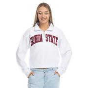  Florida State Zoozatz Applique Sport Crew 1/4 Zip Pullover