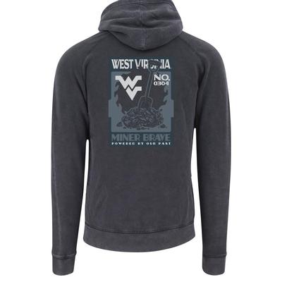 West Virginia Coal Poster Raglan Hoodie