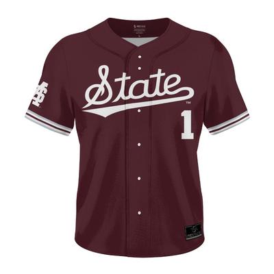 Mississippi State Prosphere YOUTH Baseball Jersey