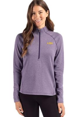 LSU Cutter & Buck Peshastin Fleece Half Zip Pullover