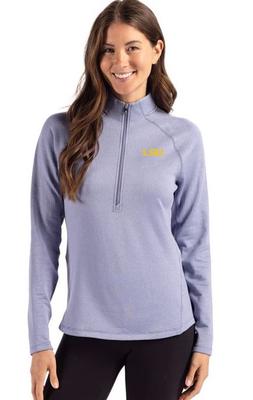 LSU Cutter & Buck Peshastin Fleece Half Zip Pullover