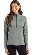  Michigan State Cutter & Buck Peshastin Fleece Half Zip Pullover