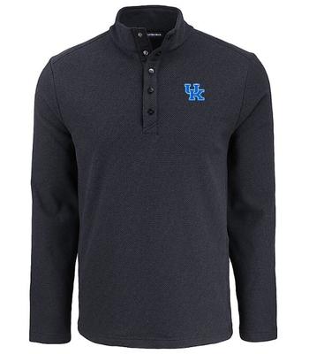 Kentucky Cutter & Buck Hunts Point Textured Fleece Snap Pullover