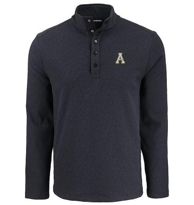 App State Cutter & Buck Hunts Point Textured Fleece Snap Pullover