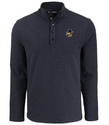 App State Cutter & Buck Hunts Point Yosef Textured Fleece Snap Pullover