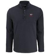  Georgia Cutter & Buck Hunts Point Textured Fleece Snap Pullover