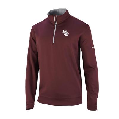 Mississippi State Columbia Golf Vault Omni-Wick Wickham Hills 1/4 Zip