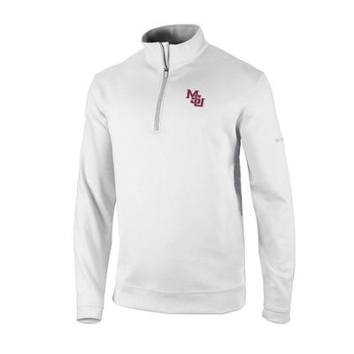 Mississippi State Columbia Golf Vault Omni-Wick Wickham Hills 1/4 Zip WHITE