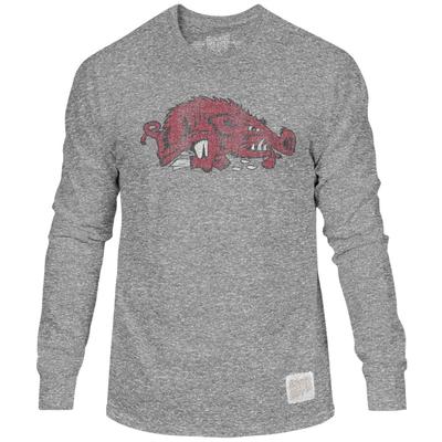 Arkansas Retro Brand Long Sleeve Tri-Blend Tee