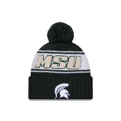 Michigan State New Era Sport Pom Knit Beanie